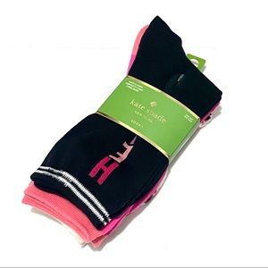 NEW pack of 3 Kate Spade Head Over Heels Socks